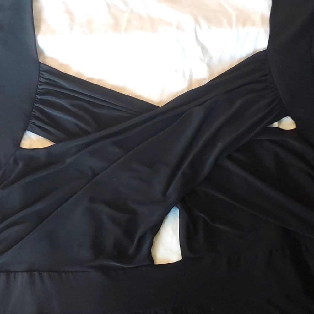 Never Worn Black Criss Cross Blouse